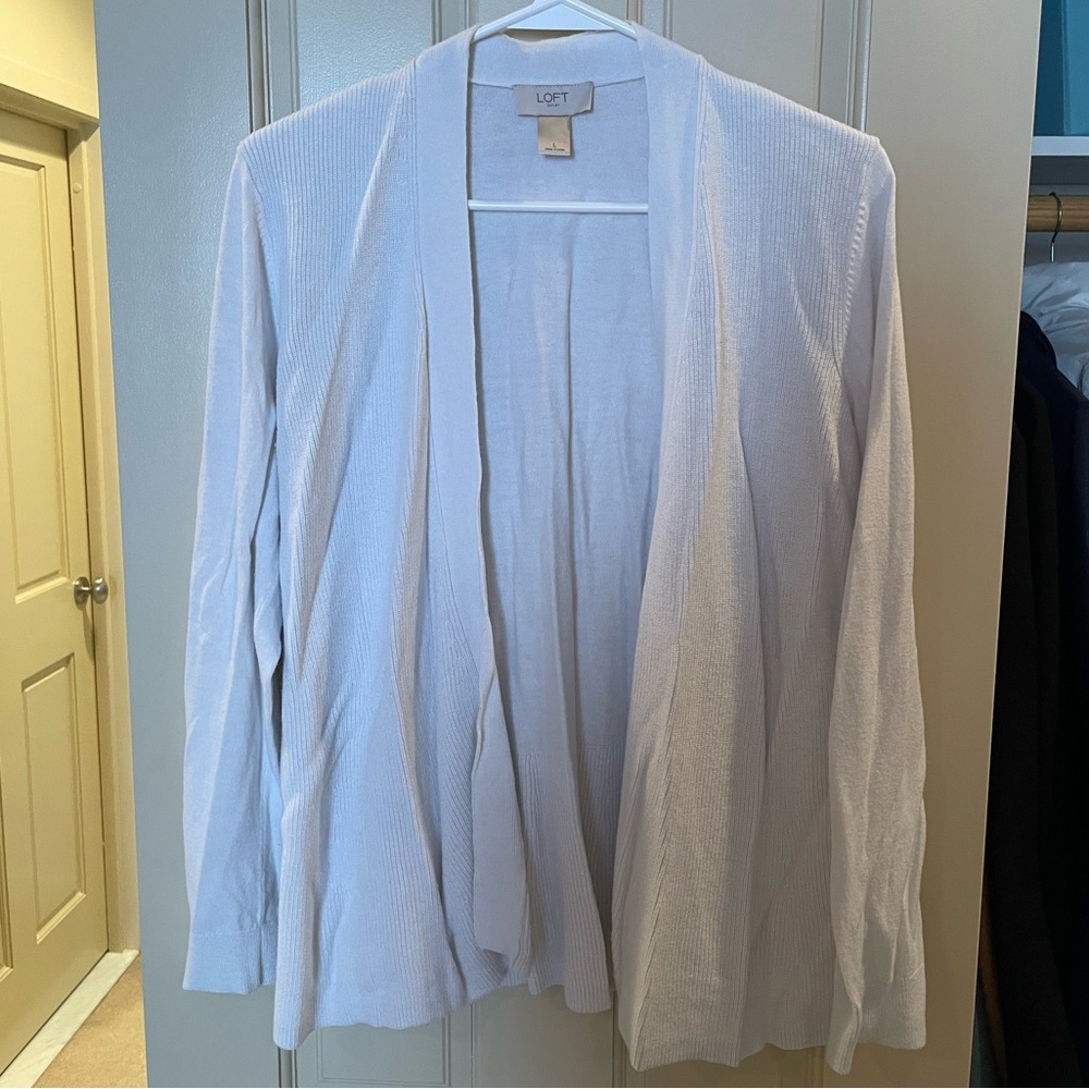 Loft Outlet white cardigan, large